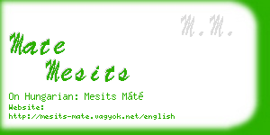 mate mesits business card
