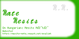 mate mesits business card